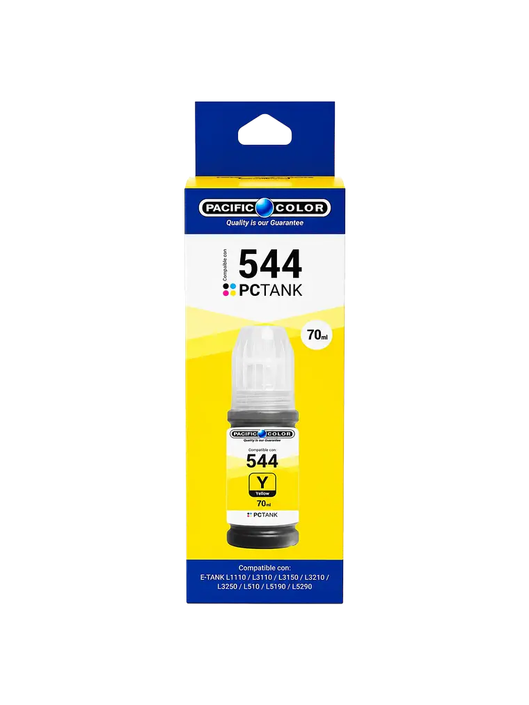 Tinta 544 Yellow Pacific Color 70 ml Compatible Epson EcoTank 2