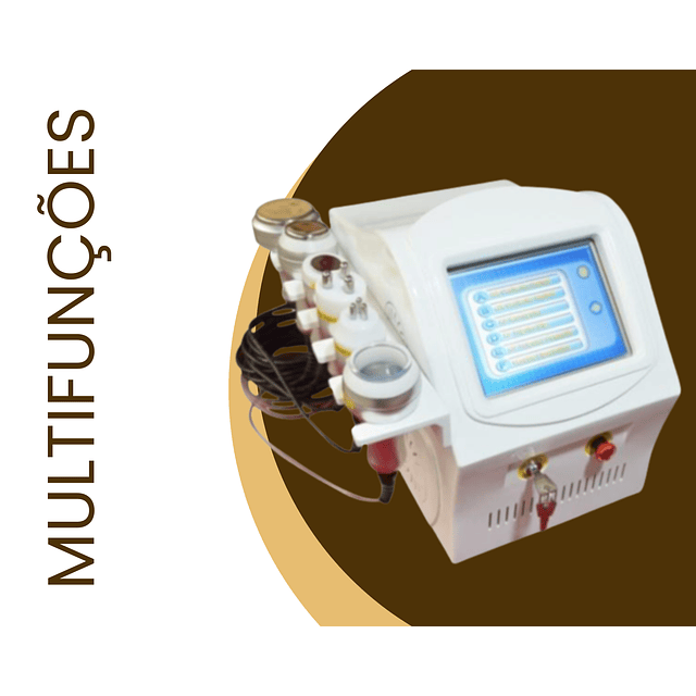 Multifunções: Cavitação + Radiofrequência + Vacuoterapia