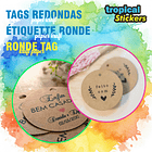 TAGS redondas Cartão Kraft 1