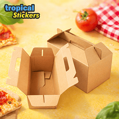 Caixa com Asa para Menu Lunch Box Kraft