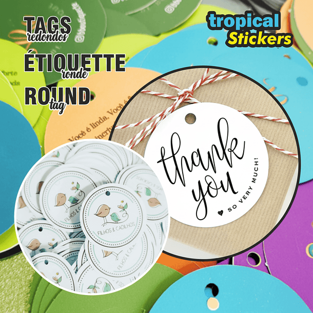 TAGS redondas Cartão 1