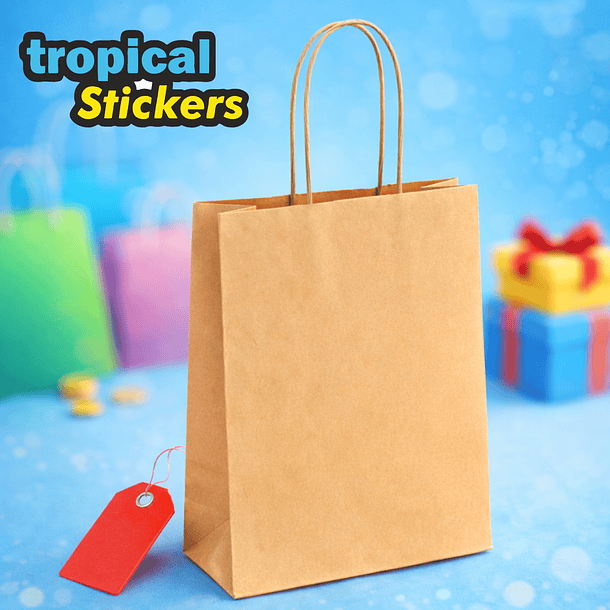 Sacos Papel Asa Retorcida Kraft