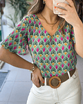 BLUSA ESTAMPADA FLUIDA 