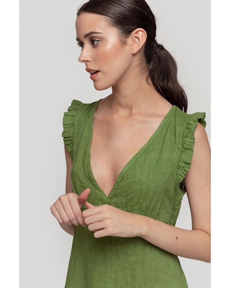 VESTIDO LINHO VERDE