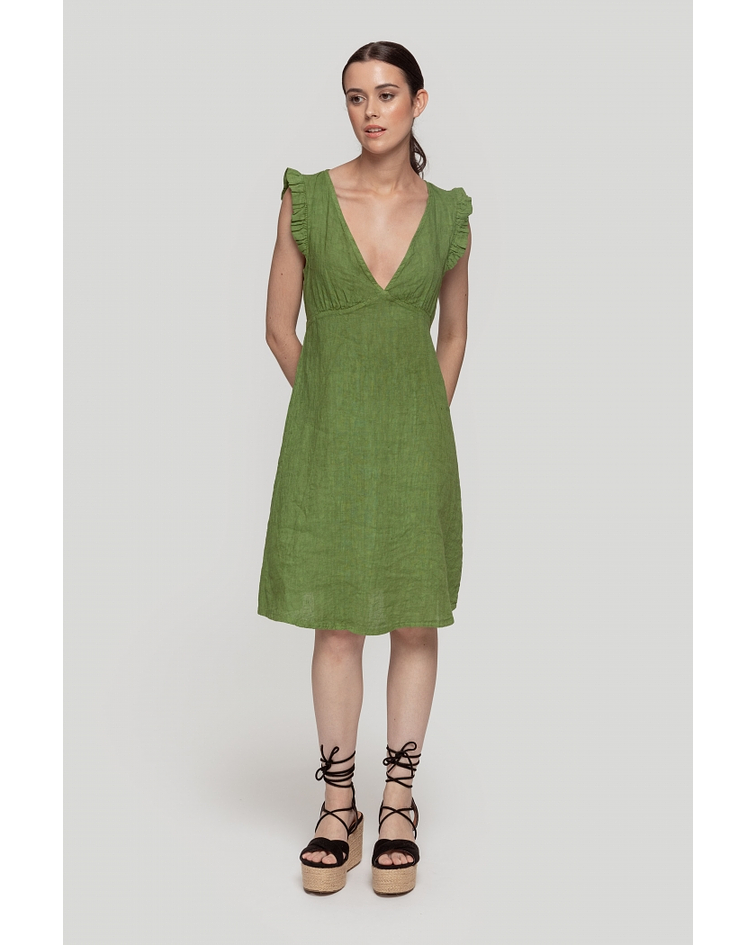 VESTIDO LINHO VERDE