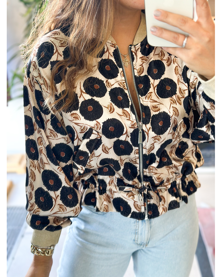 BOMBER ACETINADO ESTAMPADO