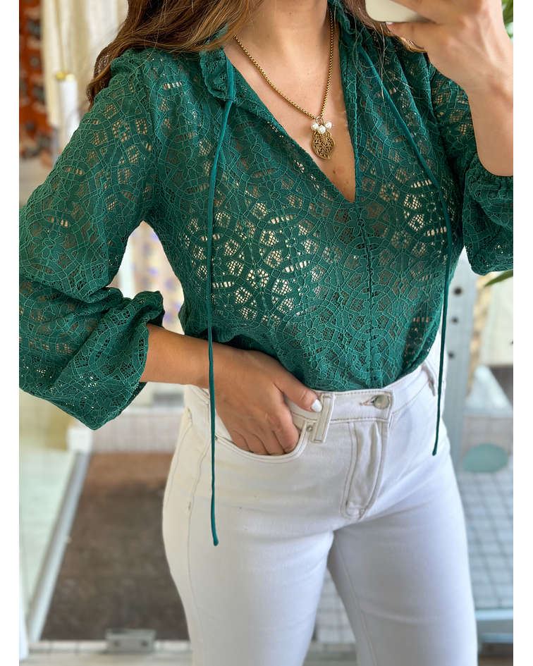 CAMISA RENDA VERDE