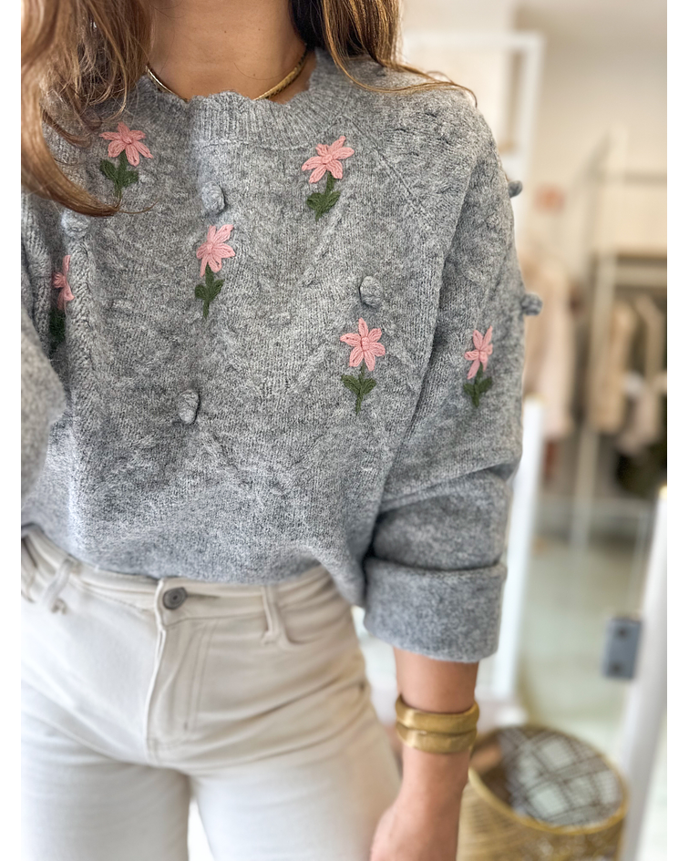 CAMISOLA MALHA COM FLORES