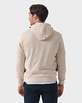 SWEATSHIRT MEIO-FECHO E CAPUZ | NUDE