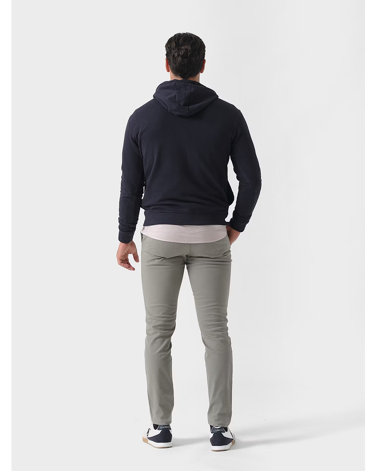 SWEATSHIRT MEIO-FECHO E CAPUZ | MARINHO