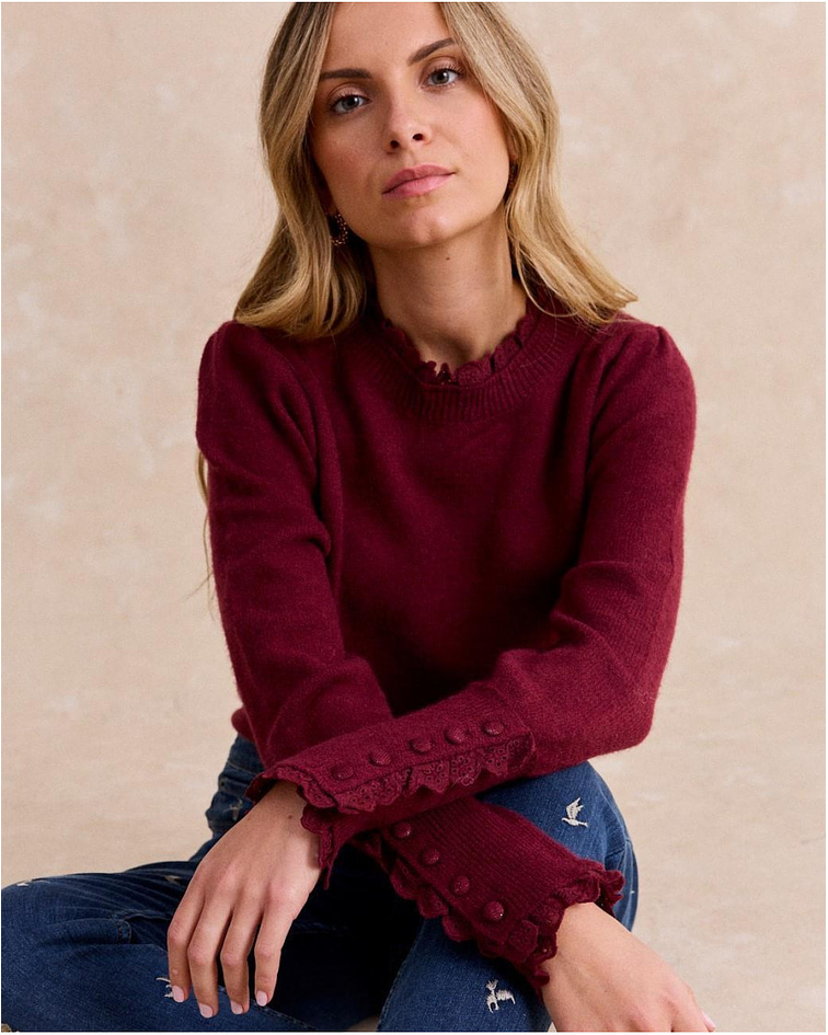 CAMISOLA MALHA BORDÔ