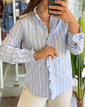 CAMISA AZUL ALGODÃO  