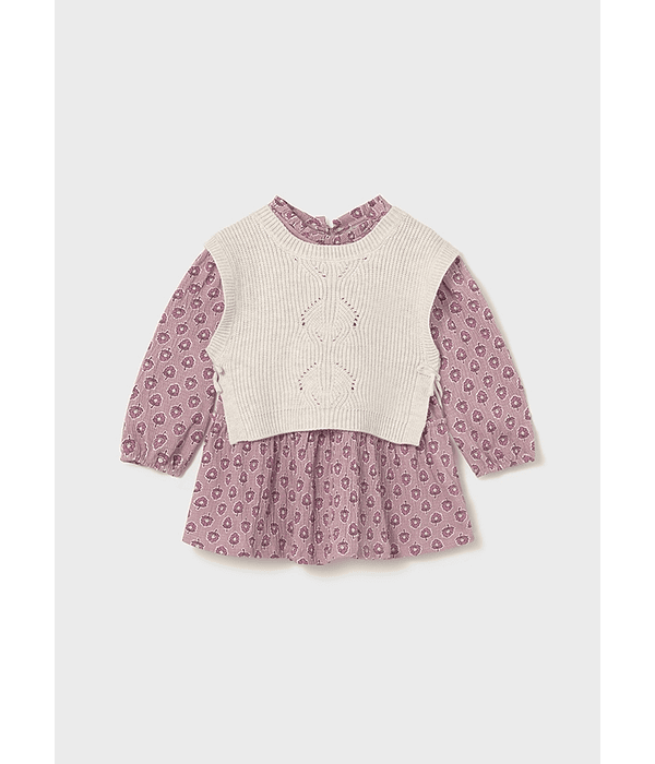 Vestido c/ colete tricô