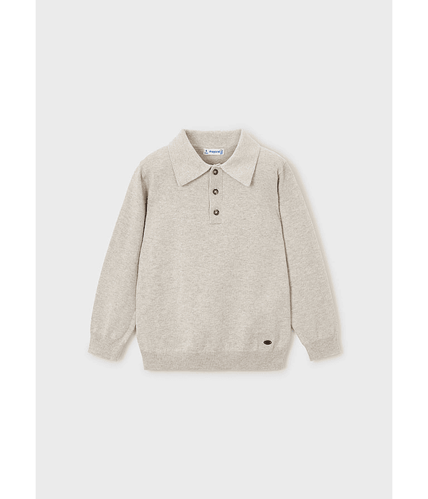 Polo m/comp. tricô