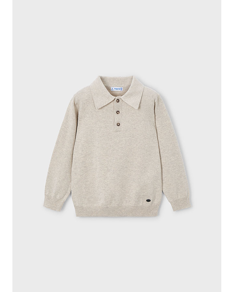 Polo m/comp. tricô