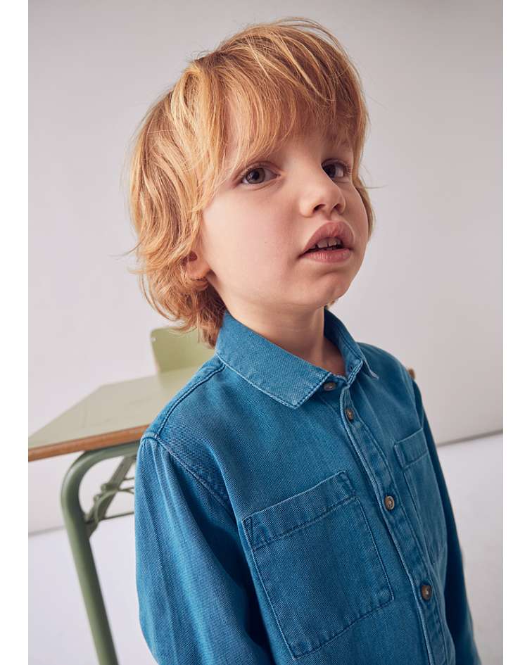 Camisa m/comp. denim