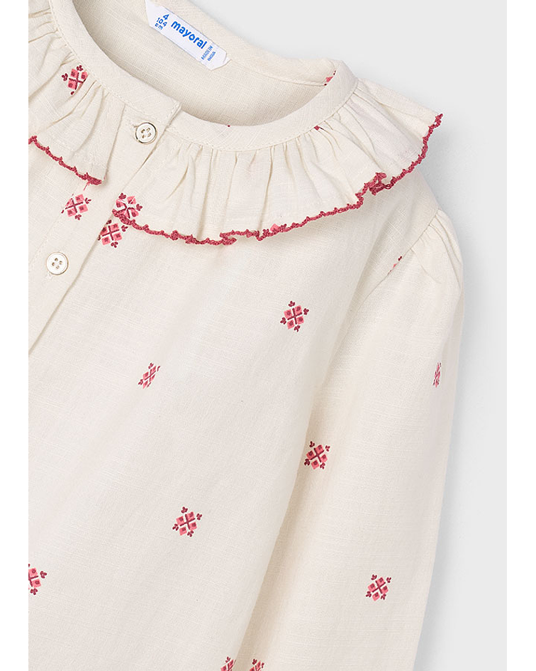 Blusa gola estampada