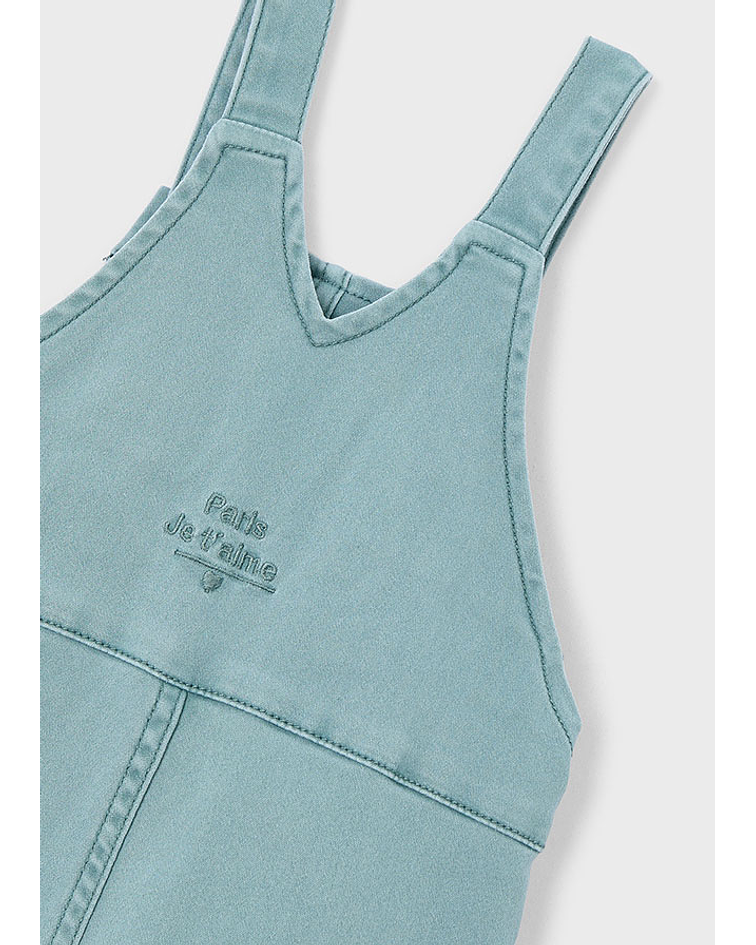 Jardineira sarja delavada