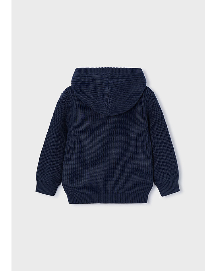 Casaco tricot c/carapuço