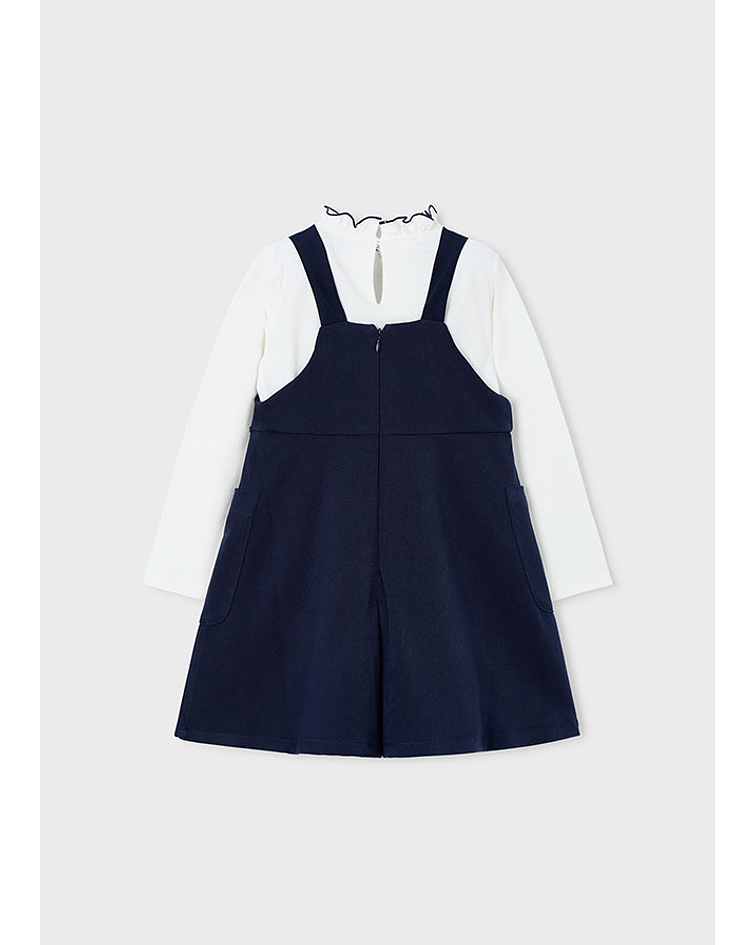 Conj. jardineira blusa cisne