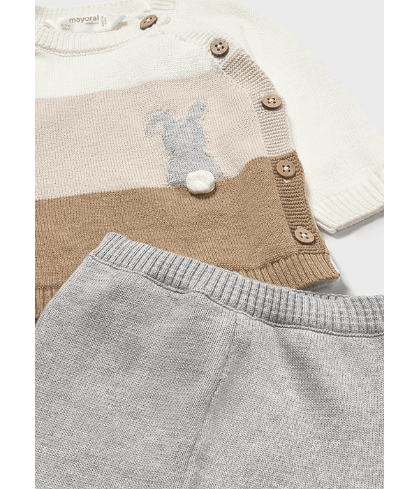 Conj. calça tricot