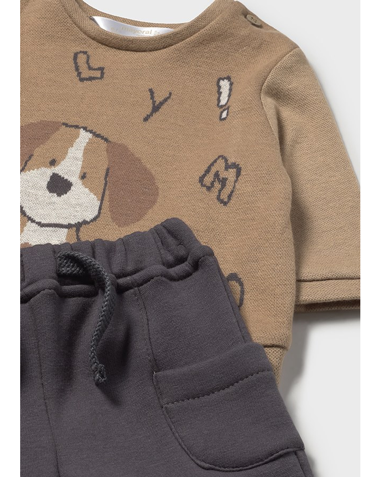 Conj. calça jacquard