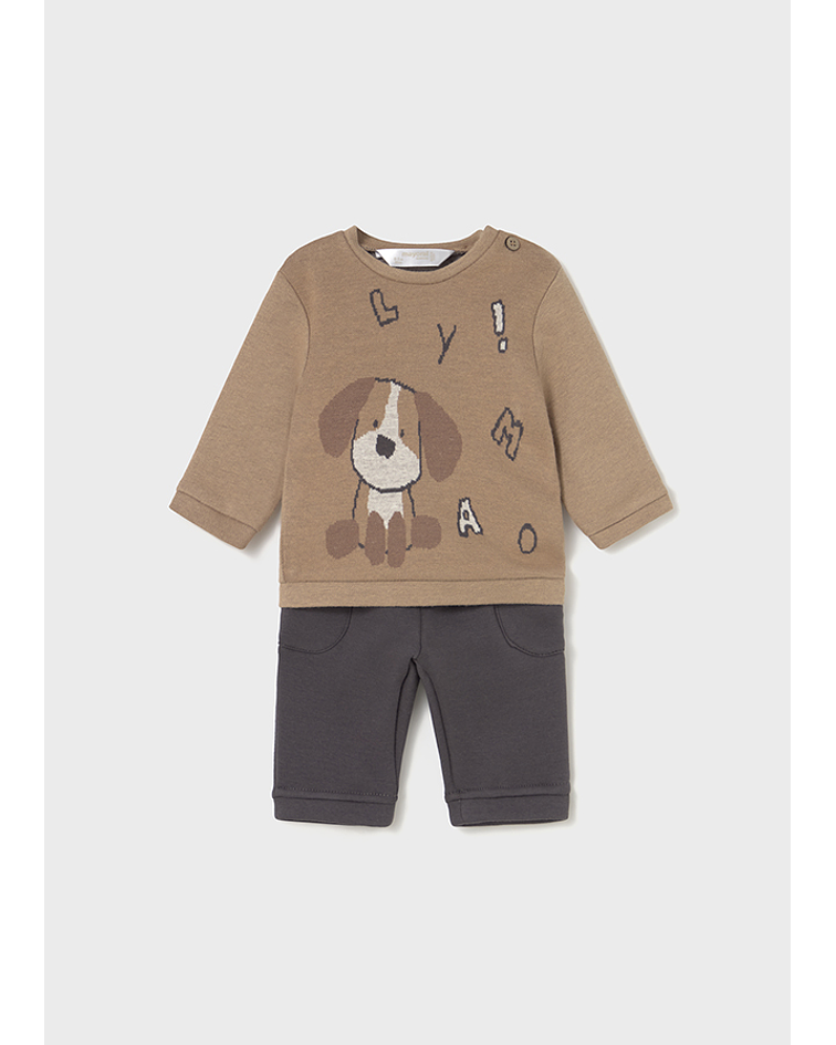 Conj. calça jacquard