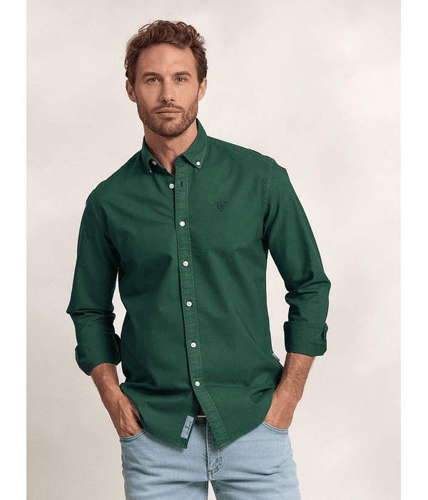 Camisa Garment Dyed Egeo