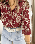 CAMISA BORDADA BORDÔ