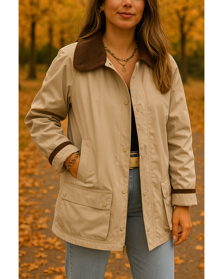 PARKA IMPERMEÁVEL BEGE