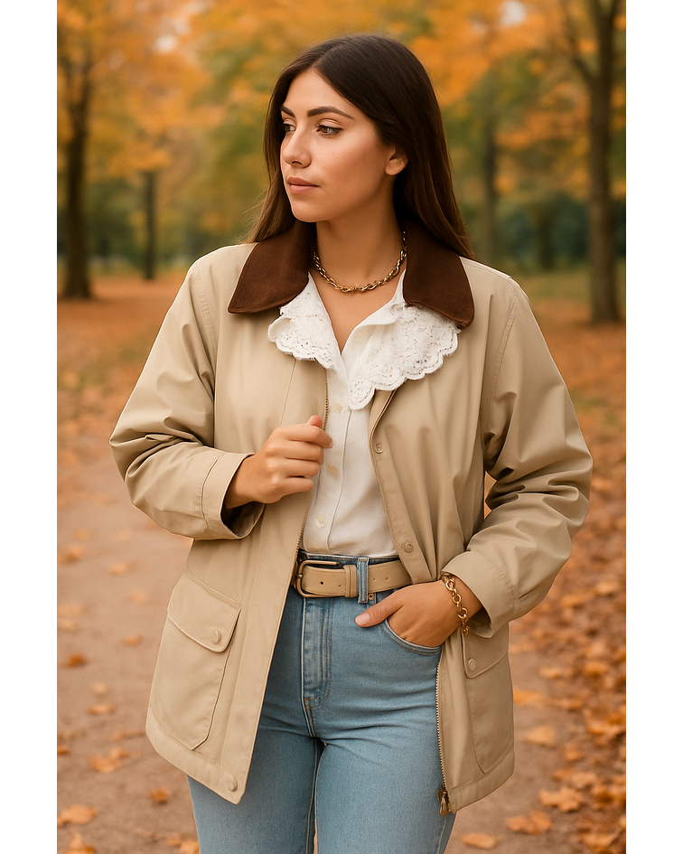 PARKA IMPERMEÁVEL BEGE