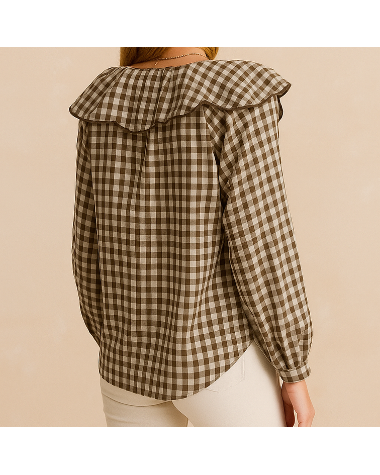 CAMISA VICHY CASTANHA 