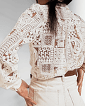 CAMISA RENDADA BEGE  