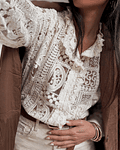 CAMISA RENDADA BEGE  