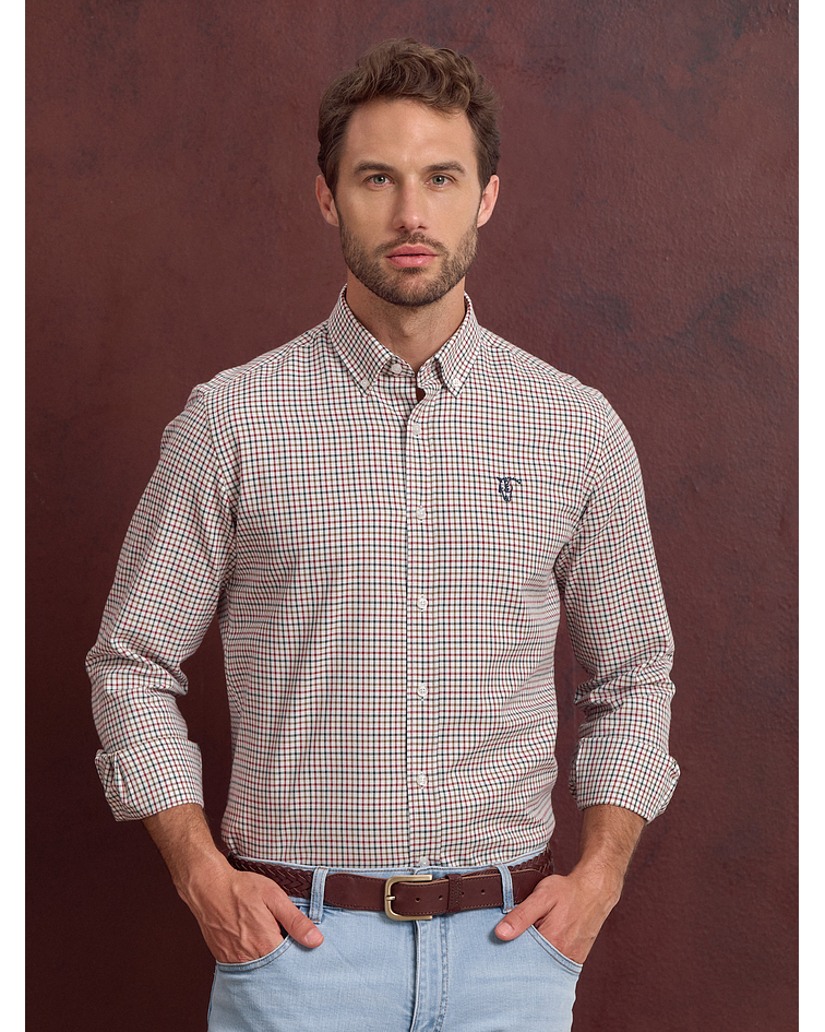 Camisa Xadrez Mini | Burgundy