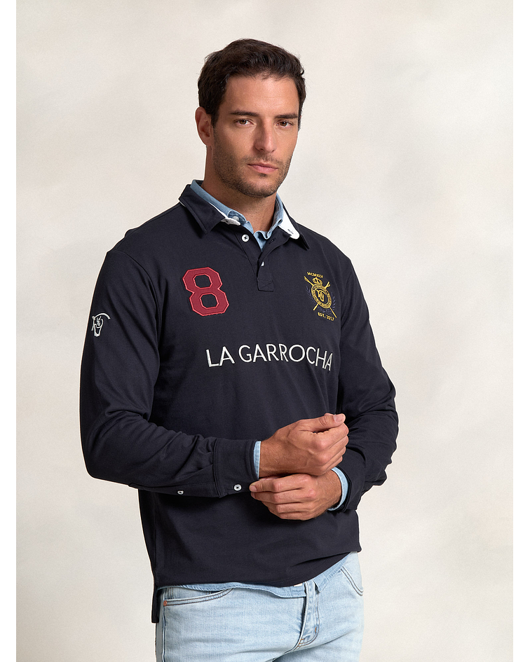 Polo com Patches | Marino