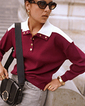PULLOVER BORDÔ PORMENORES