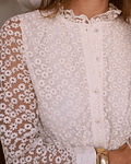 CAMISA RENDADA CRÚ