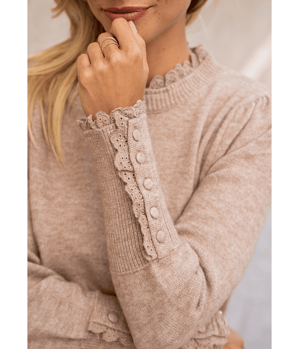 CAMISOLA MALHA TAUPE  