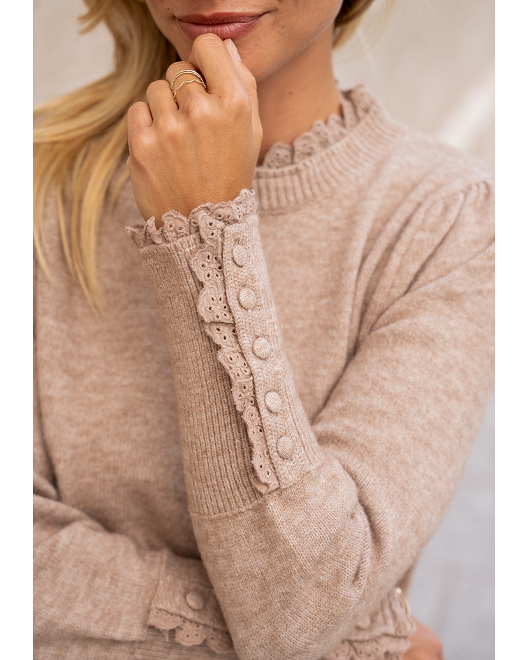 CAMISOLA MALHA TAUPE  