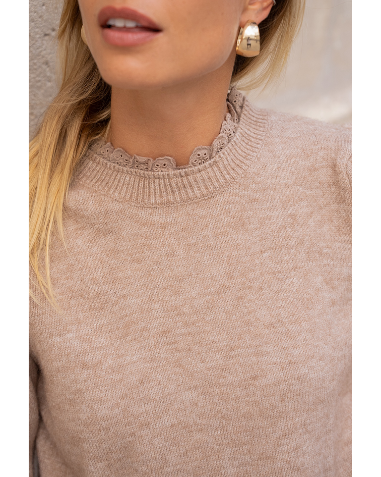 CAMISOLA MALHA TAUPE  