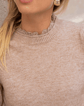 CAMISOLA MALHA TAUPE  