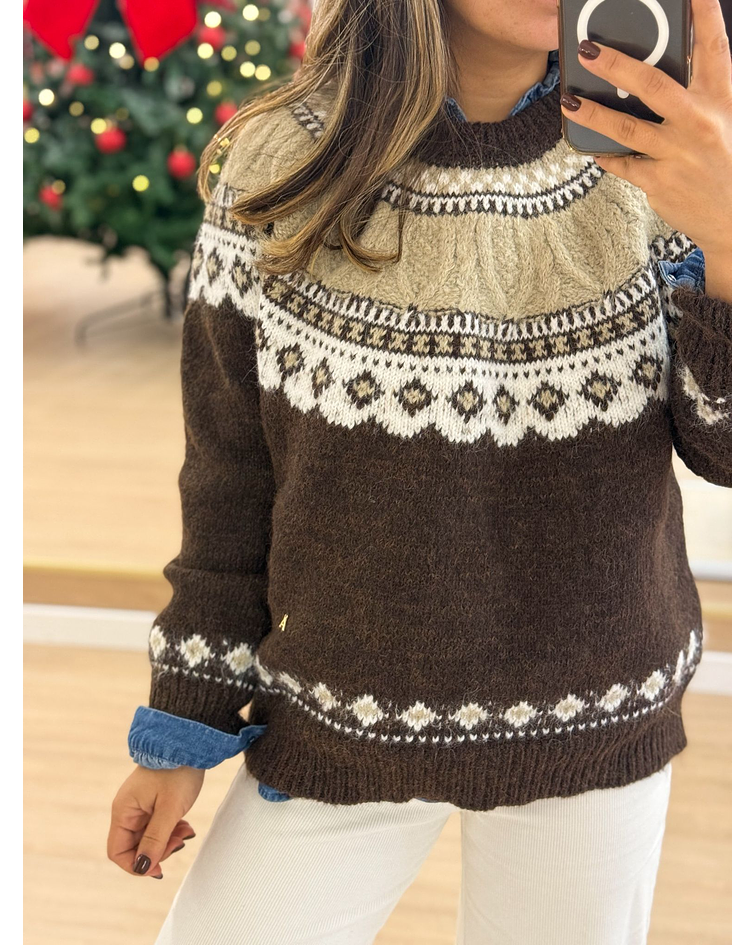 CAMISOLA MALHA CASTANHA