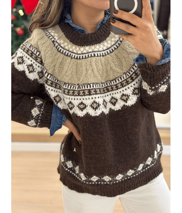 CAMISOLA MALHA CASTANHA