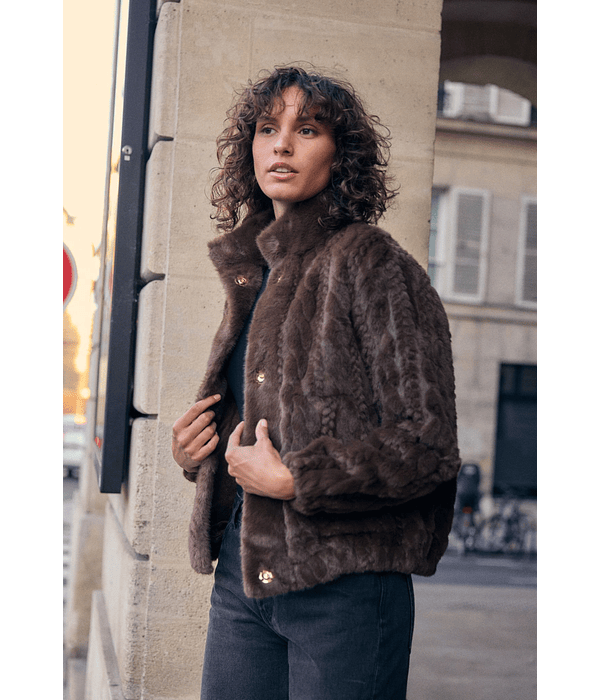 CASACO PELO CASTANHO