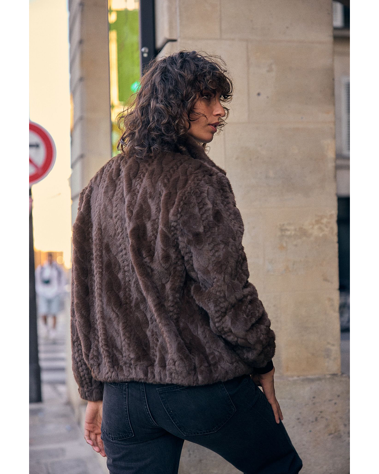 CASACO PELO CASTANHO