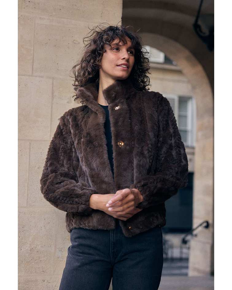 CASACO PELO CASTANHO