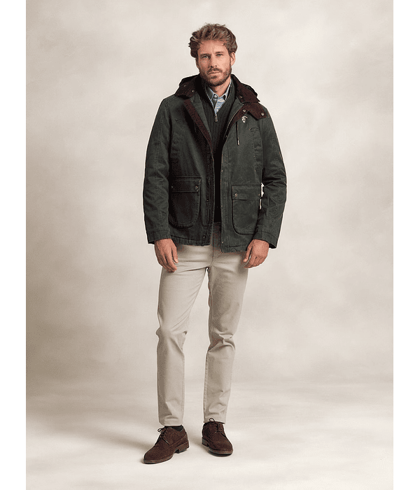 Parka Efeito Encerado | Verde