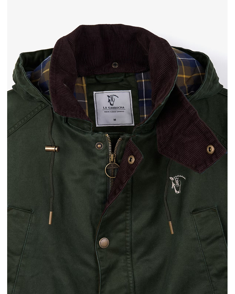 Parka Efeito Encerado | Verde