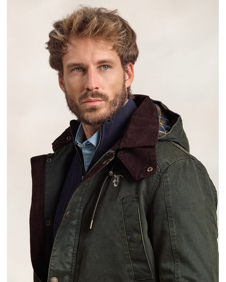 Parka Efeito Encerado | Verde